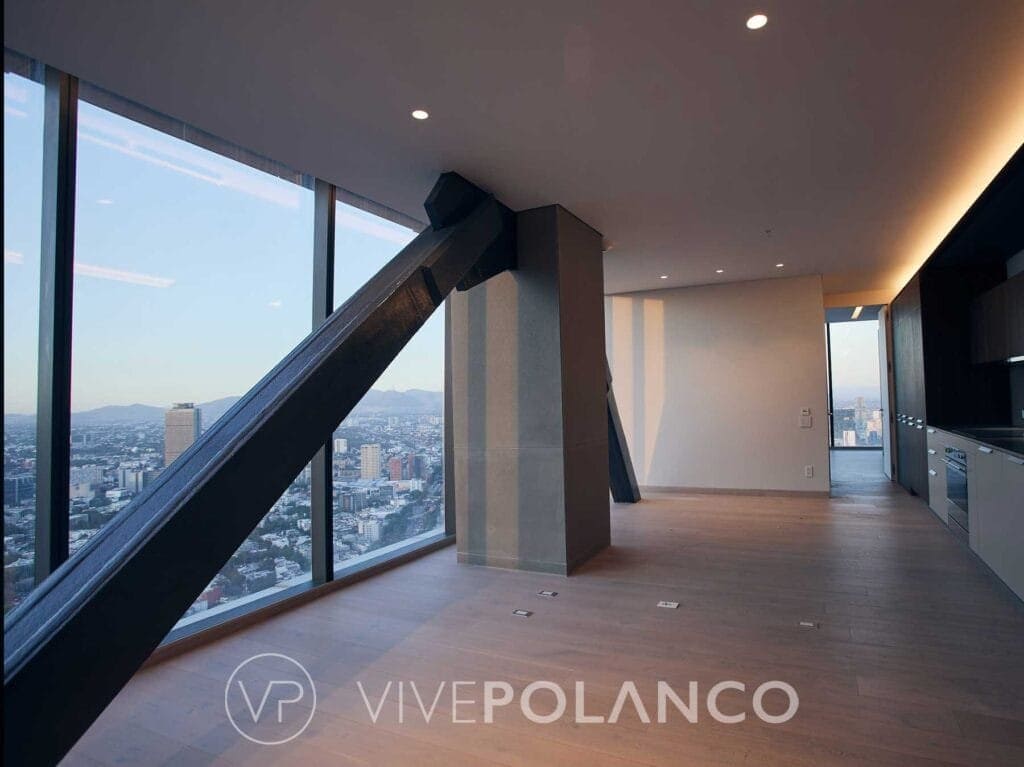 Amplio espacio en The Ritz-Carlton Residences Mexico City con ventanales panorámicos hacia la ciudad en Ritz Carlton Cdmx3, Polanco