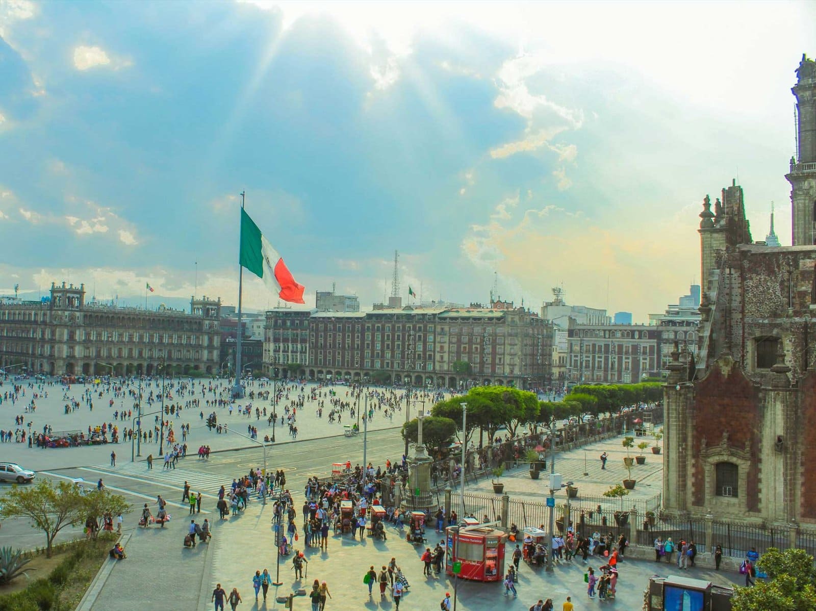 El Zócalo de la Ciudad de México, sede del Grito de Independencia la noche del 15 de septiembre