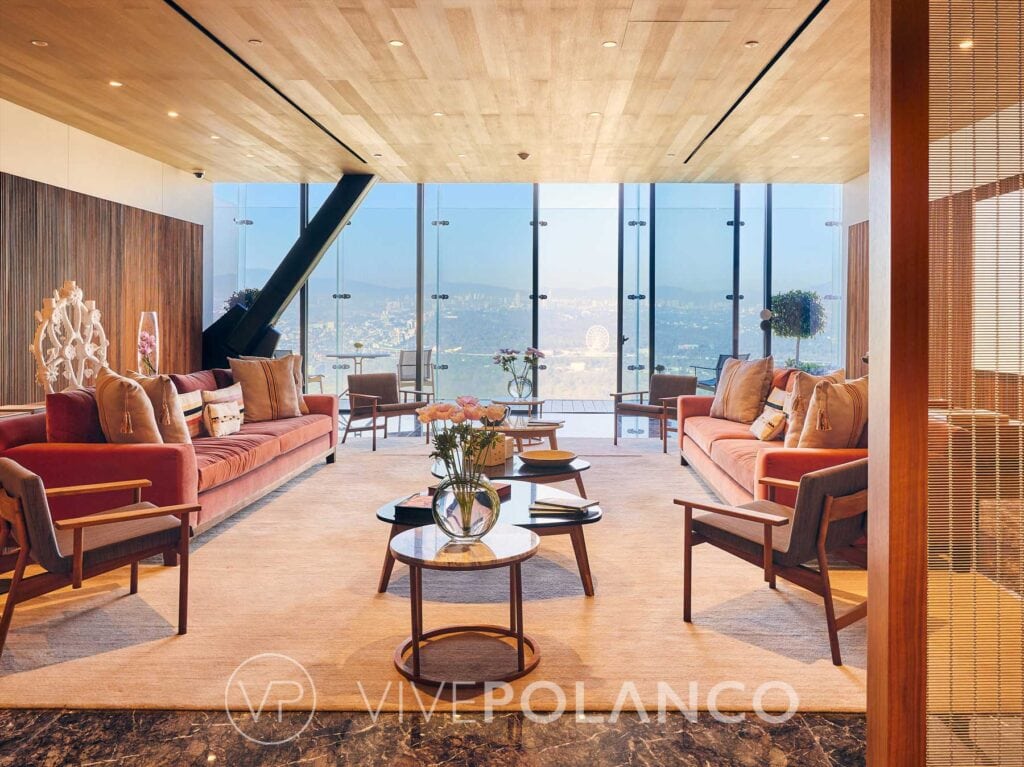 Panoramic view from The Ritz-Carlton Residences Mexico City toward Chapultepec Park and the city skyline
