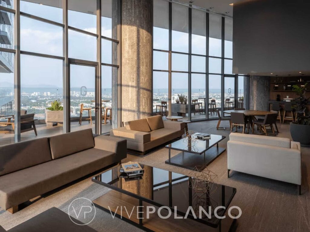 Interiores y acabados contemporáneos en un departamento de Be Grand Alto Polanco