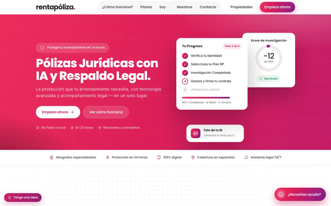 Sitio de RentaPóliza