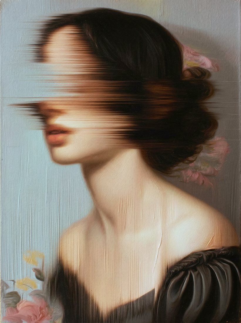 Acton Bell (Anne Brontë), retrato pequeño de JoCa, óleo sobre tela, 2026