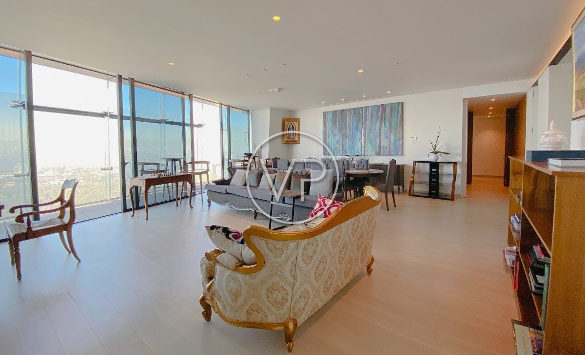Sala con ventanales, Residencia 4907, The Ritz-Carlton Residences, Mexico City
