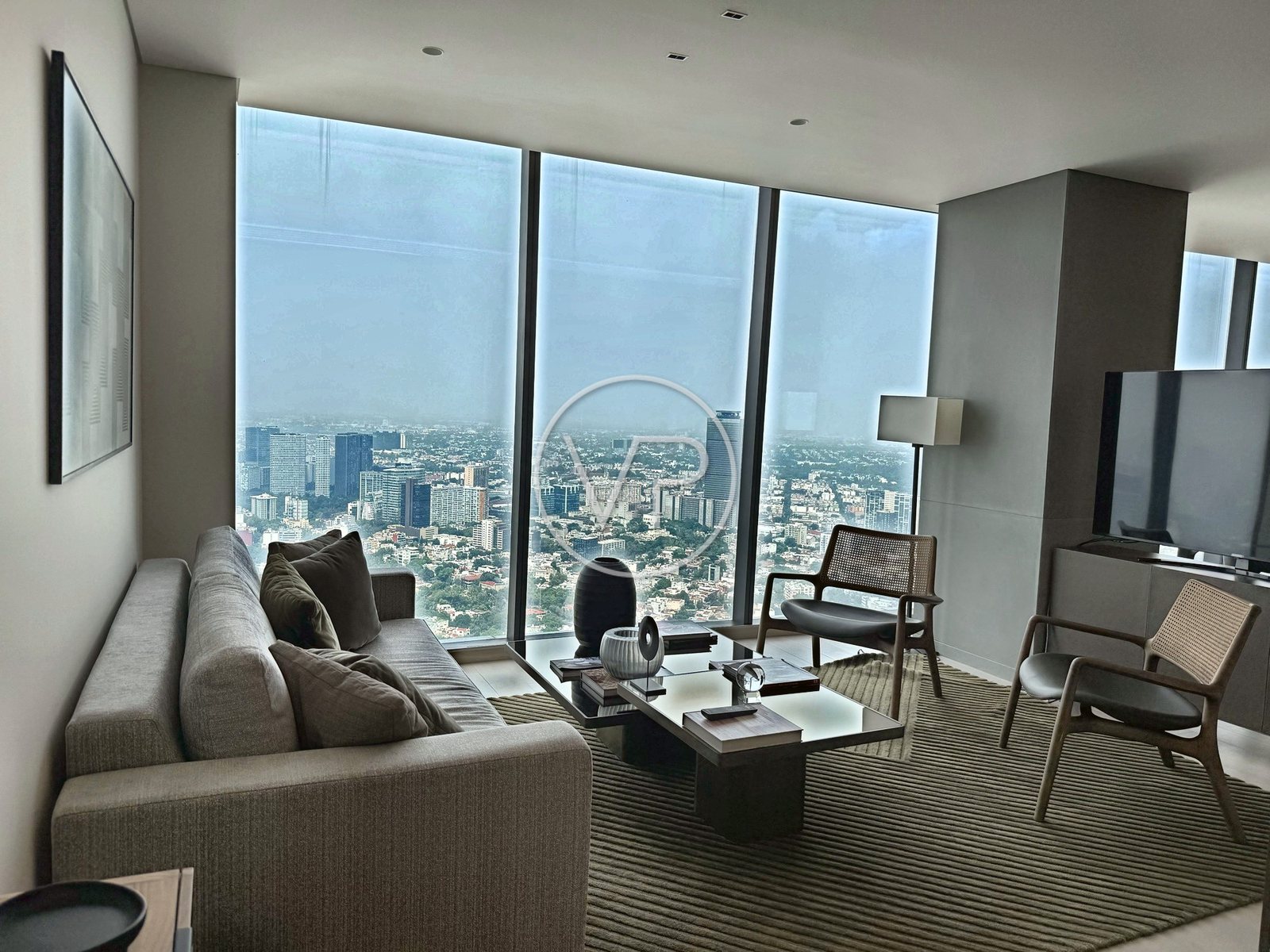 Sala y comedor, Residencia 5404 en renta, The Ritz-Carlton Residences, Mexico City